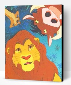 Mufasa and Timon and Pumbaa Paint By Number