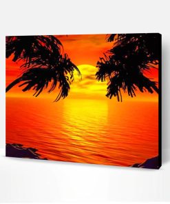 Paradise Sunset Tropical Island Paint By Number