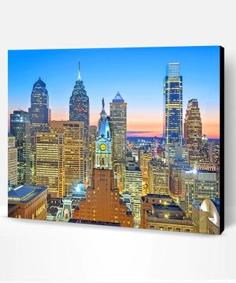 Philadelphia Skyline Paint By Number