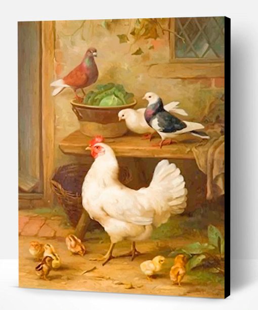 Pigeon And Chicken Paint By Number