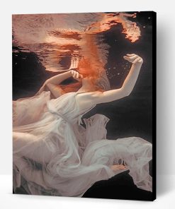 Redhead Woman Under Water Paint By Number