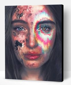 Sad Colorful Girl Paint By Number