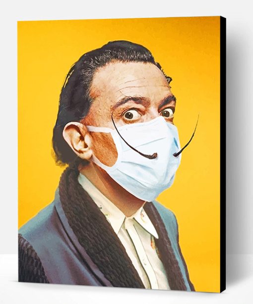 Salvador Dali Wearing Mask Paint By Number