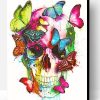 Skull And Butterflies Paint By Number