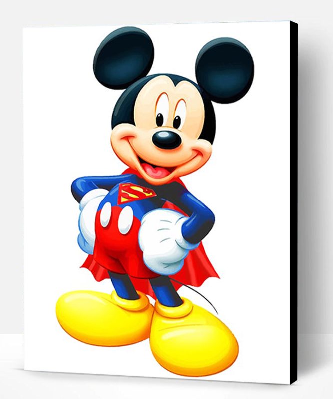 Superman Mickey Mouse Paint By Number
