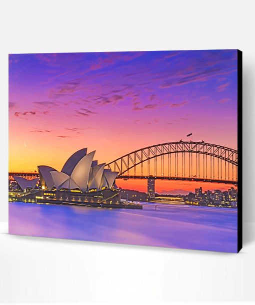 Sydney Opera House Sunset Paint By Number