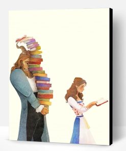 The Beauty And The Beast Reading Paint By Number