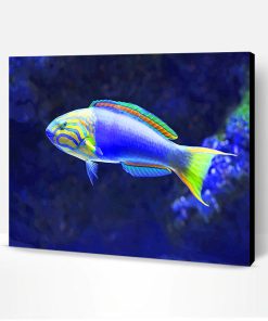 Tropical Blue Fish Paint By Number