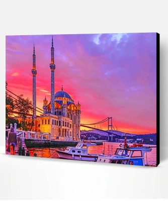 Turkey Ortaköy Mosque Sunset Paint By Number