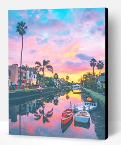 Venice Canals Walkaway Los Angeles California Paint By Number