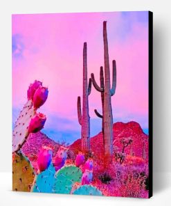 Aesthetic Sky Cactus Paint By Number