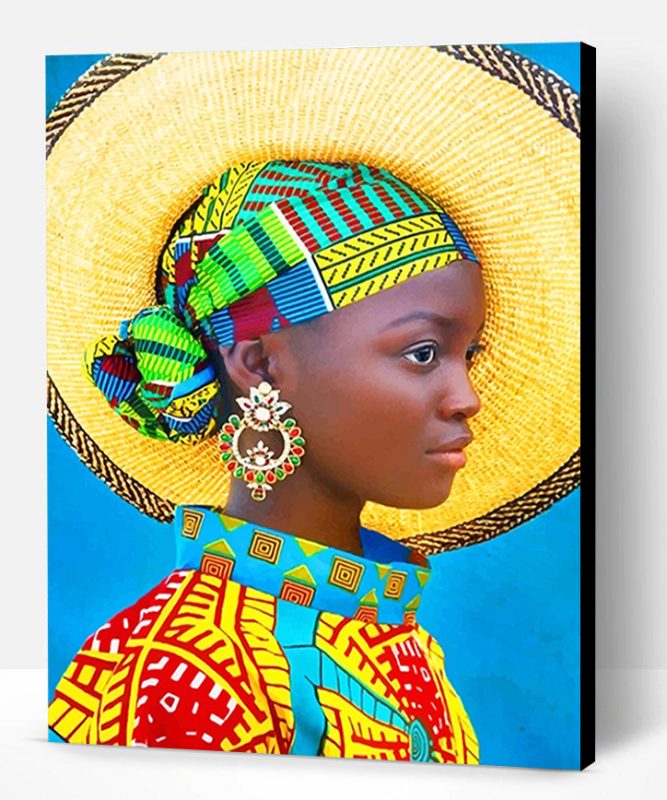 African Woman Colorful Paint By Number