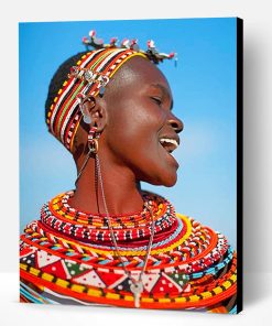 African Woman Smiling Paint By Number