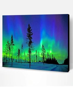 Arctic Aurora Landscape Paint By Number