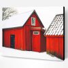 Beautiful Barn Snow Paint By Number