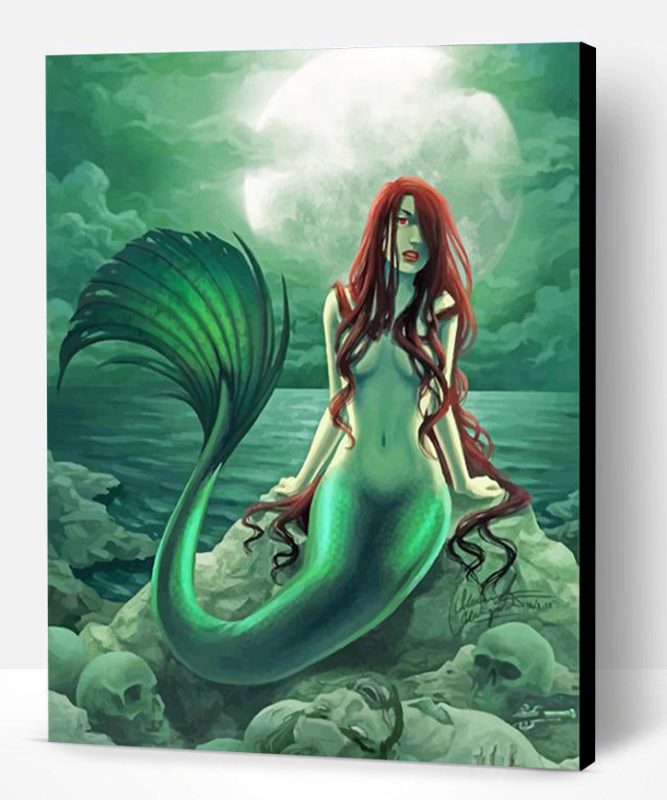 Beautiful Mermaid With Long Hair Paint By Number