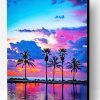 Beautiful Sunset View Palms Paint By Number