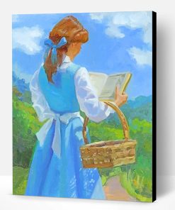 Belle Disney Princess Reading Book Paint By Number