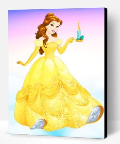 Belle Princess Yellow Dress Paint By Number
