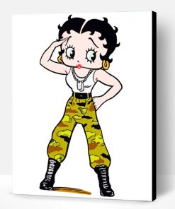Betty Boop Army Paint By Number