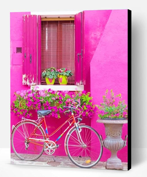 Bicycle In Burano Italy Paint By Number