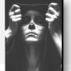 Black and White Skull Woman Paint By Number