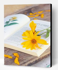 Book And Flower Paint By Number