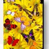 Butterflies Yellow Flowers Paint By Number