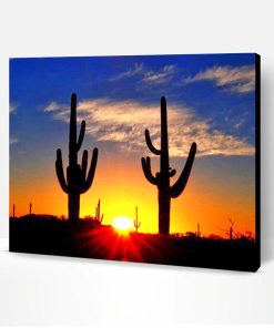 Cactus Sunrise Paint By Number