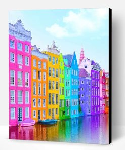 Colorful Buildings Paint By Number