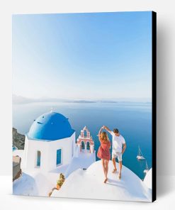 Couple Santorini Greece Paint By Number
