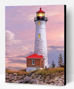 Crisp Point Lighthouse Michigan Paint By Number