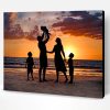 Happy Family Silhouette Paint By Number