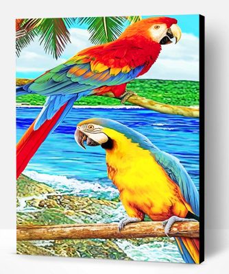 Cute Parrots Paint By Number