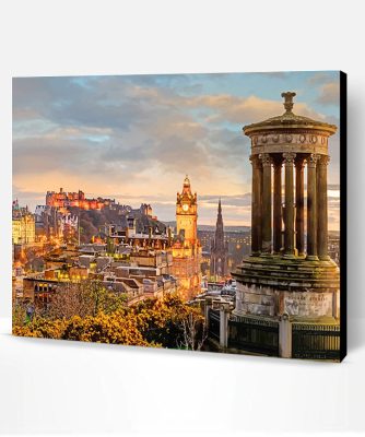 Dugald Stewart Monument Edinburgh Paint By Number