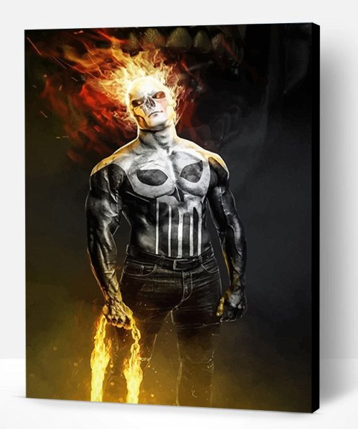 Frank Castle Ghost Rider Paint By Number