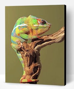 Green Chameleon Paint By Number