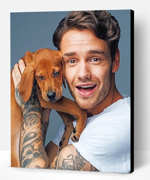 Liam Payne And His Puppy Paint By Number