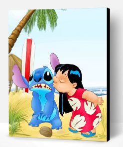 Lilo Kissing Stitch Paint By Number