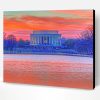 Lincoln Memorial Sunset Washington Paint By Number