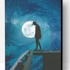 Lonely Man Moon Silhouette Paint By Number