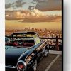 Los Angeles Black Vintage Car Paint By Number