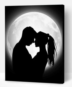 Lovely Couple Silhouette Paint By Number