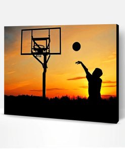Man Basketball Silhouette Paint By Number