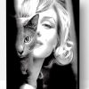 Marilyn Monroe With Her Cat Paint By Number