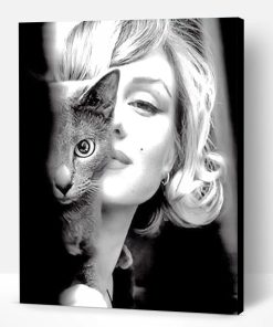 Marilyn Monroe With Her Cat Paint By Number