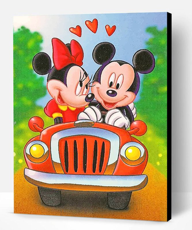 Mickey Mouse And Minnie Mouse Paint By Number