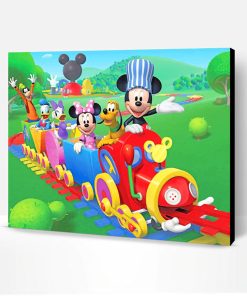 Mickey Mouse Choo Choo Express Paint By Number