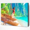 Moana Singing Boat Shore Paint By Number