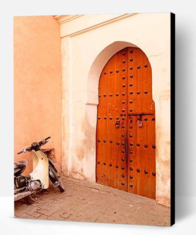 Motorcycle Door Marrakesh Morocco Paint By Number